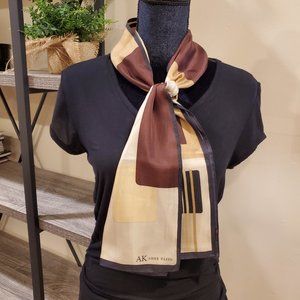 Anne Klein Striped Silk Scarf